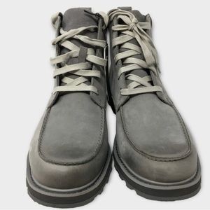 Sorel Mens Madson Moc Toe Waterproof Boots 11 Lace Up Leather Quarry Grey. NIB